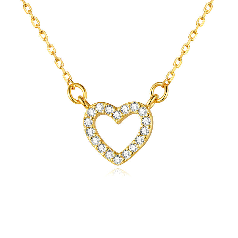 Collar Corto Corazón con Zirconias