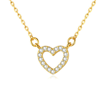 Collar Corto Corazón con Zirconias