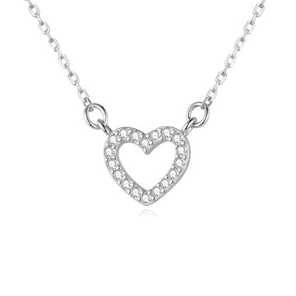 Collar Corto Corazón con Zirconias