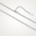 Collar Cubano plateado para charms