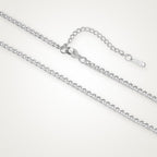 Collar Cubano plateado para charms