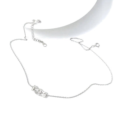 Collar Doble Pez Calado con Zirconias