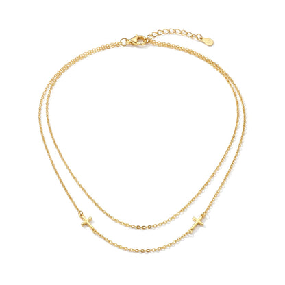 Collar en Capas con Cruz
