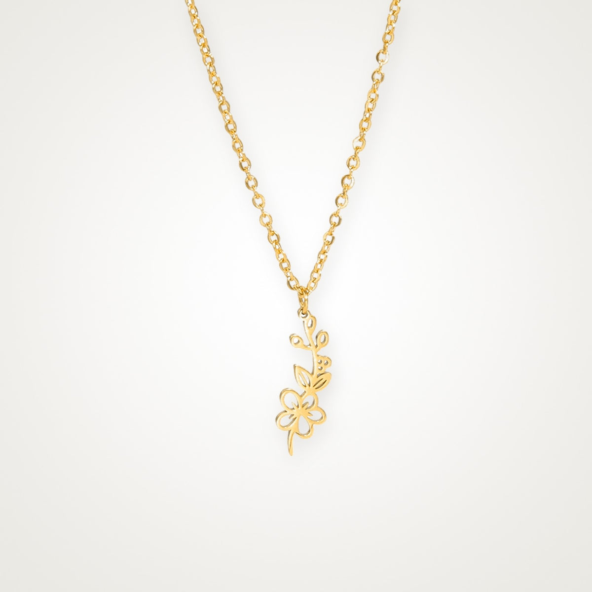 Collar Flor de tu mes dorado Mayo (espino)