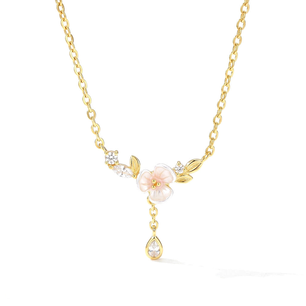 Collar Gardenia con Zirconias