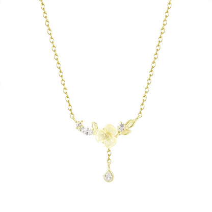 Collar Gardenia con Zirconias