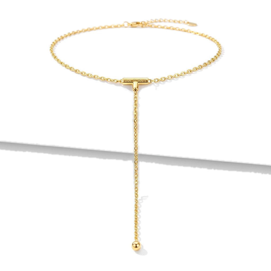 Collar Largo con Flecos de Cadena