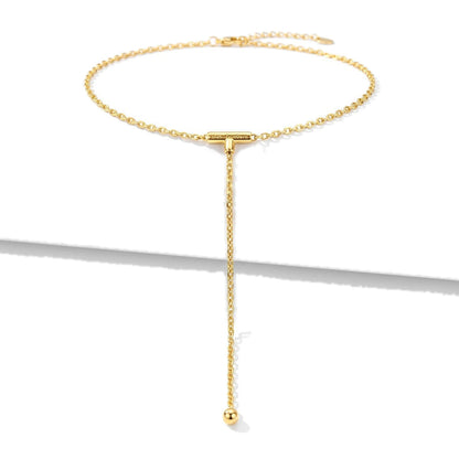 Collar Largo con Flecos de Cadena