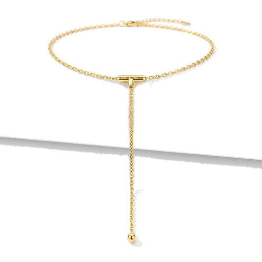 Collar Largo con Flecos de Cadena