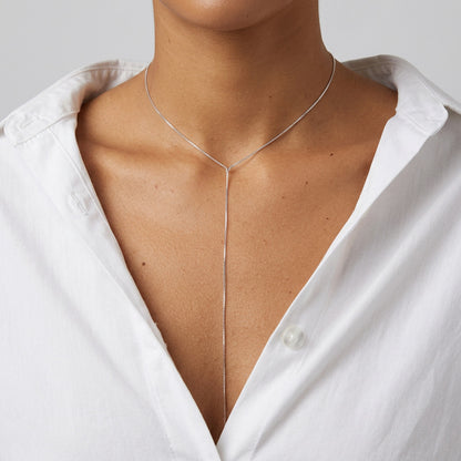 Collar Largo con Flecos de Cadena