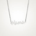 Collar Mamá fino plateado