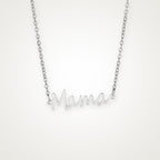 Collar Mamá fino plateado