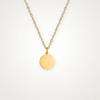 Collar Medalla lisa dorado