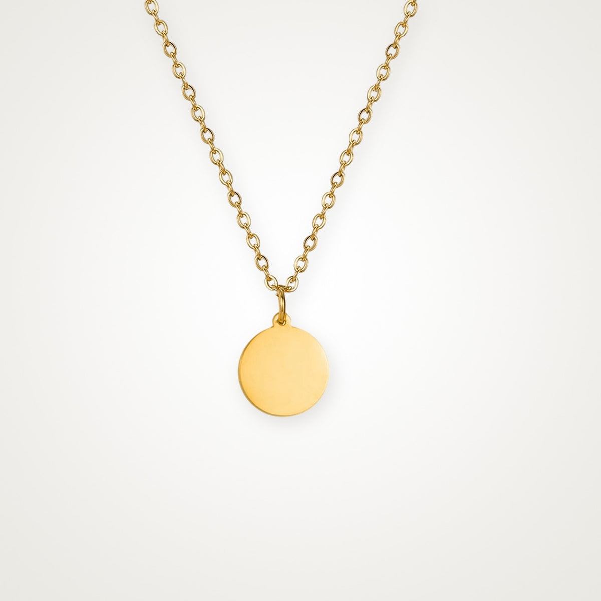 Collar Medalla lisa dorado
