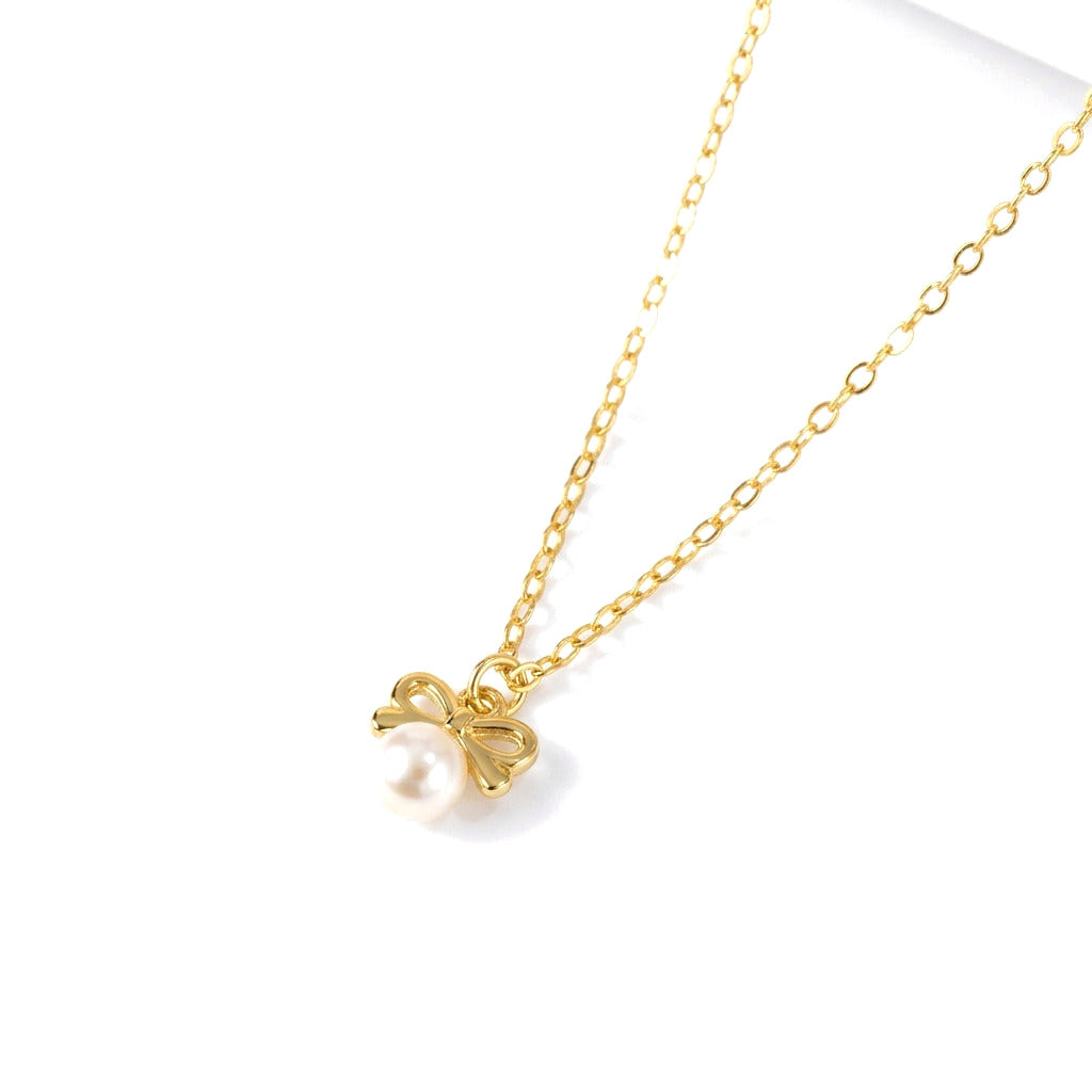 Collar Moño con Perla
