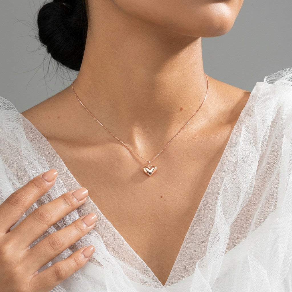Collar o Aretes Corazón Romántico