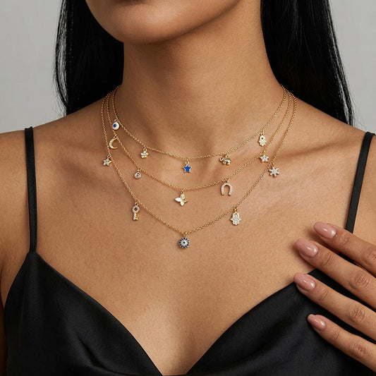 Collar Ojo Turco con Flecos