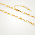 Collar Paperclip dorado para charms
