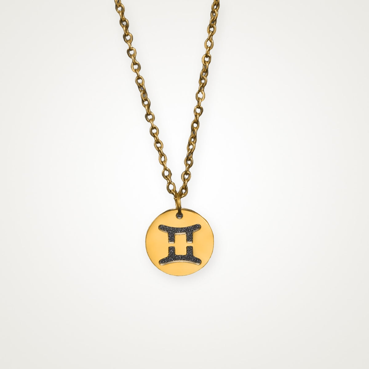 Collar Signo zodiacal dorado Géminis