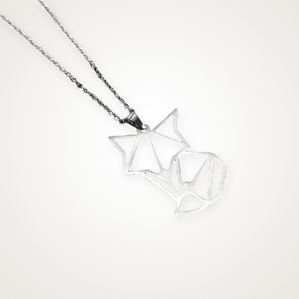 Collar Zorro dormido plateado