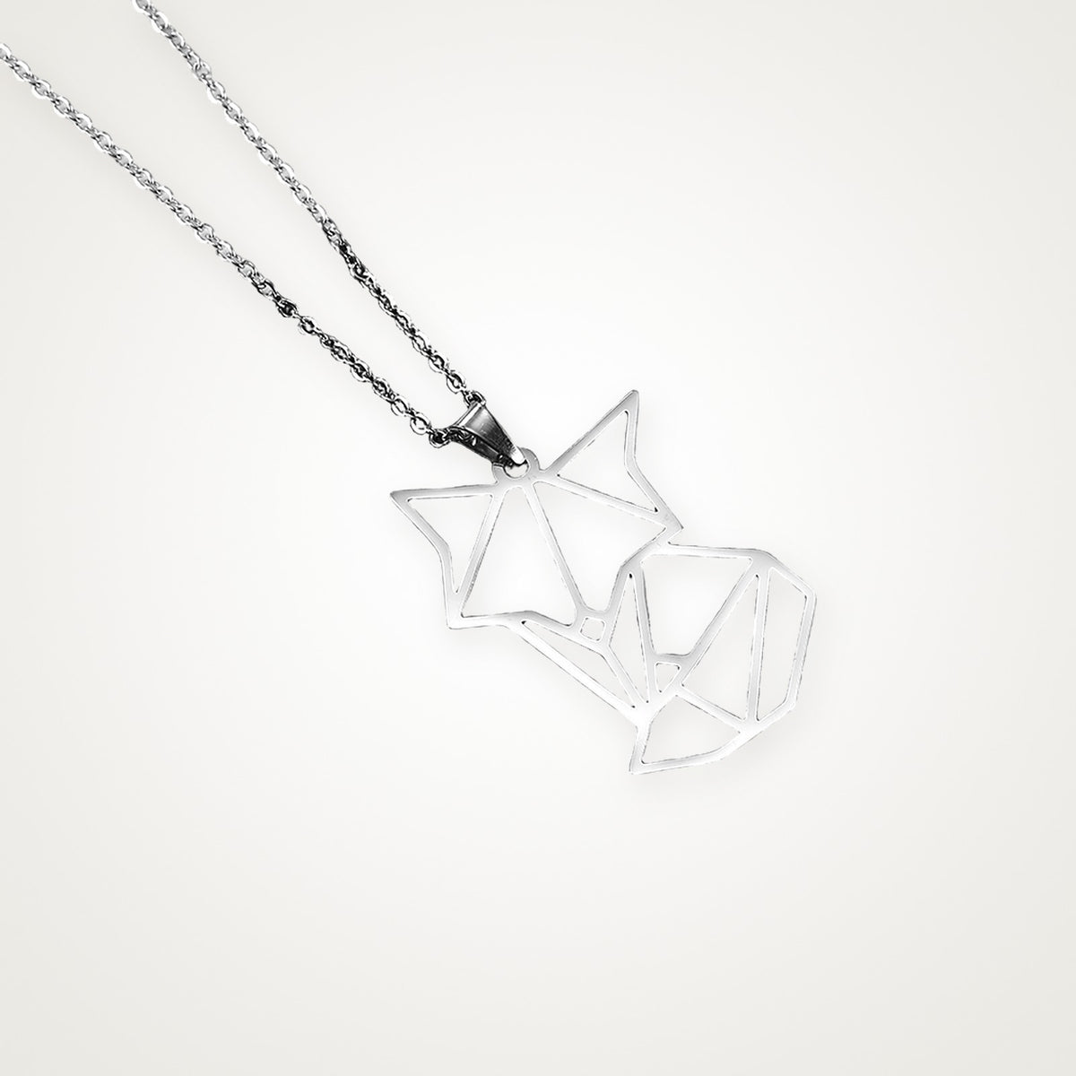 Collar Zorro dormido plateado