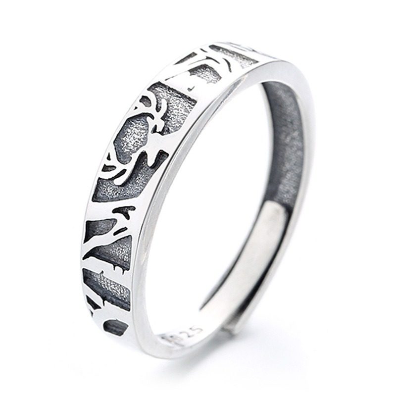 Anillo Ajustable de Pareja Ballena y Venado