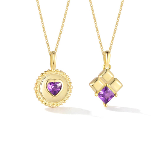 Dije Corazón o Rombo con Zirconia