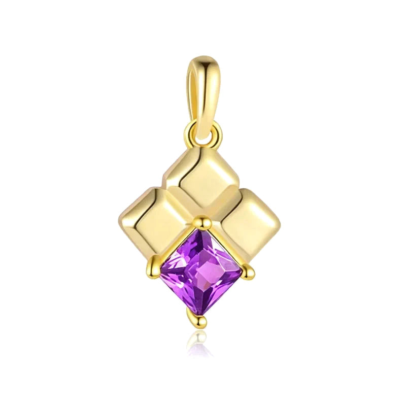 Dije Corazón o Rombo con Zirconia