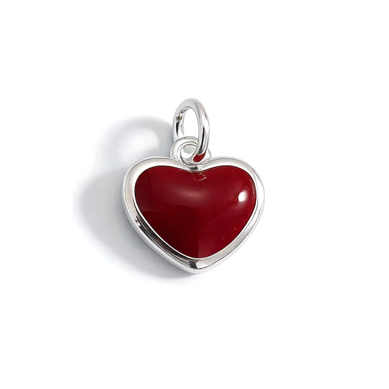 Dije Corazón Rojo Esmaltado