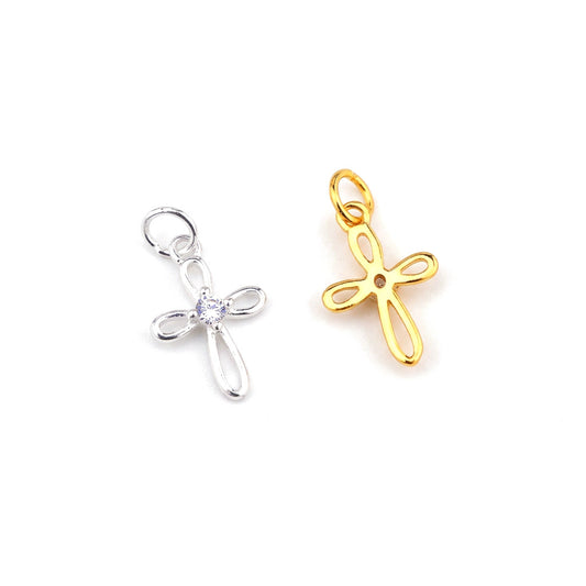 Dije Cruz Calada con Zirconia
