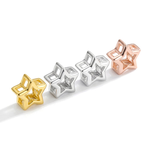 Dije Estrella para Pulsera o Collar en Cuatro Tonos