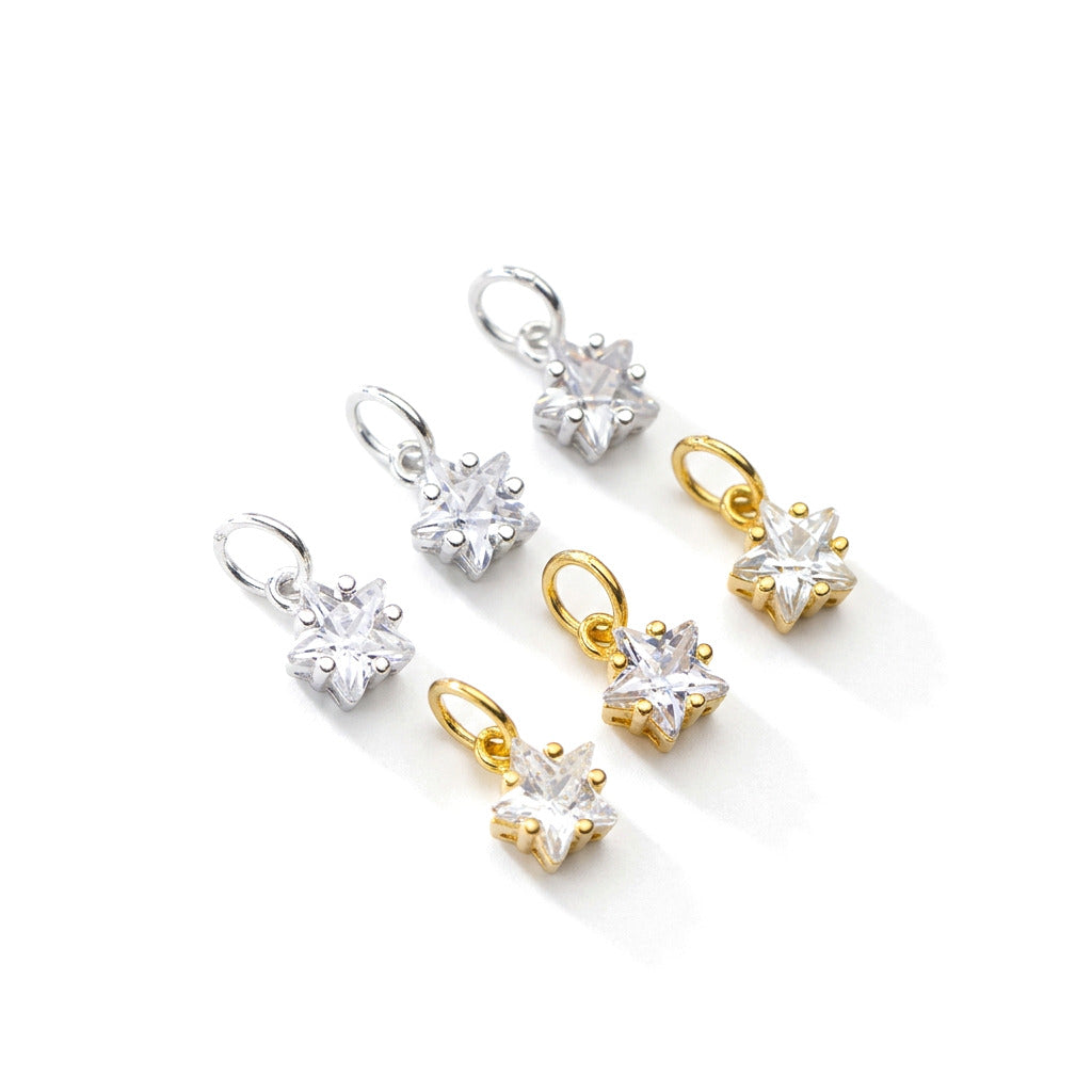 Dije Mini Estrella de 6 mm con Zirconia