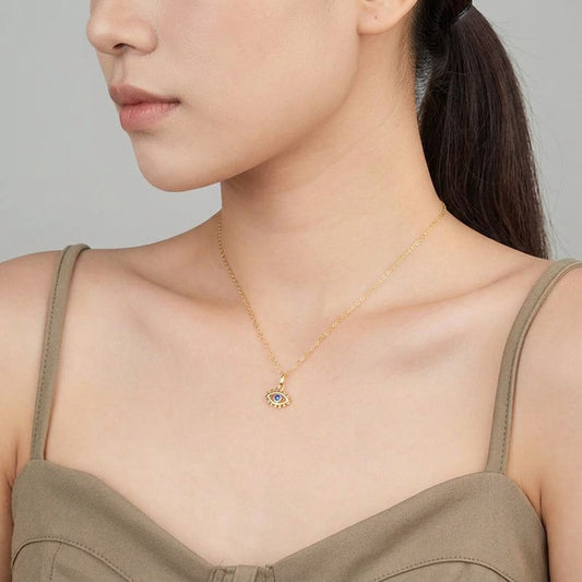 Dije Ojo Vintage con Zirconia