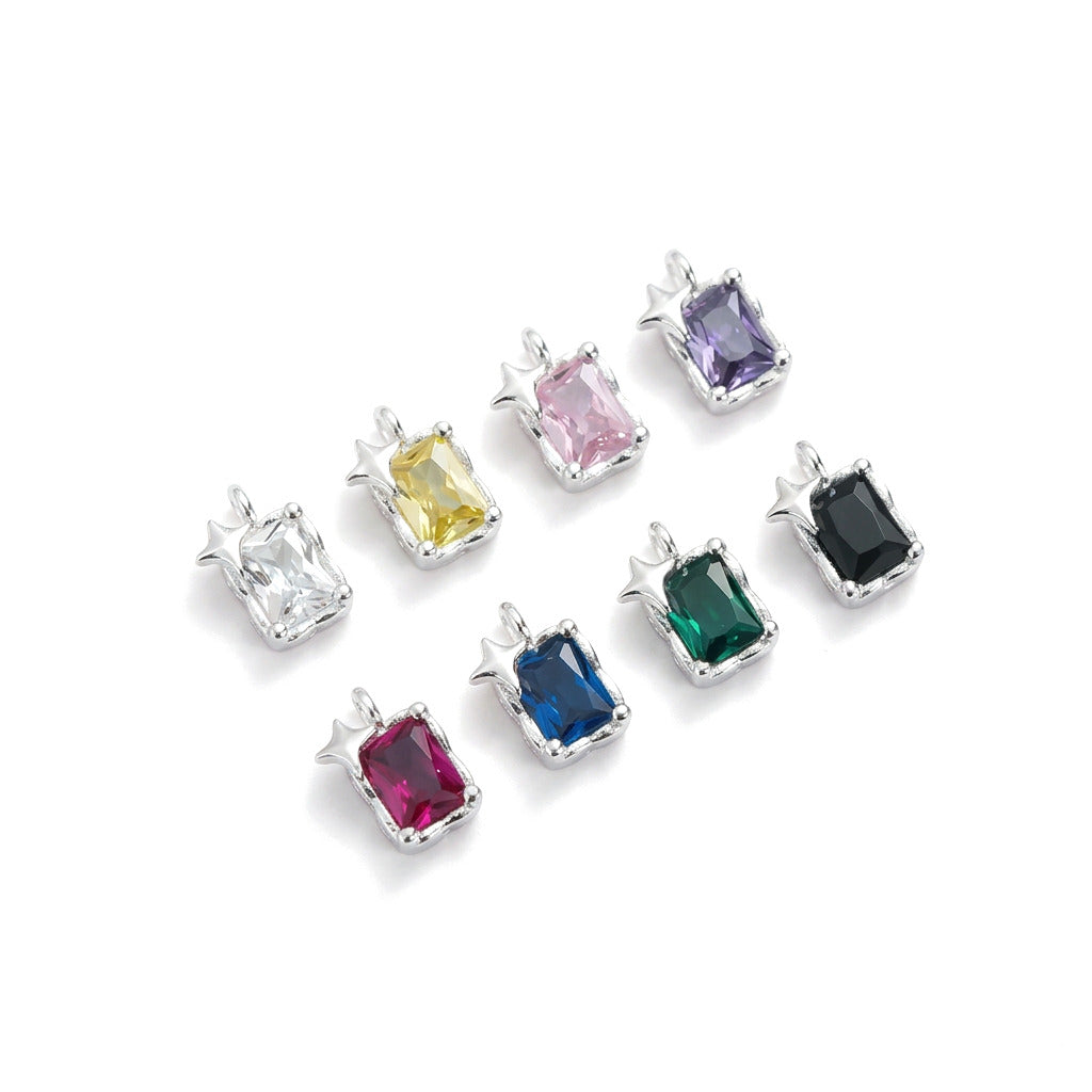 Dije Zirconia de Color en Ocho Tonos