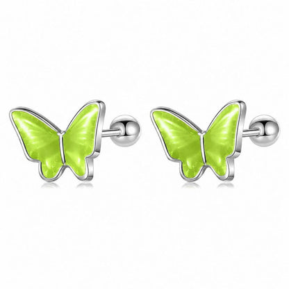 Aretes Mariposa Esmaltada de Colores