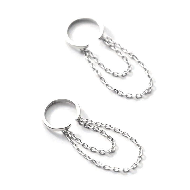 Ear Cuff con Doble Cadena