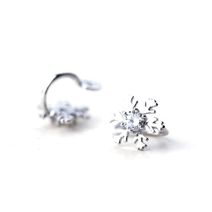 Ear cuff Copo de Nieve con Zirconias
