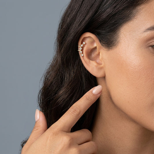 Ear Cuff Deslumbrante con Zirconias