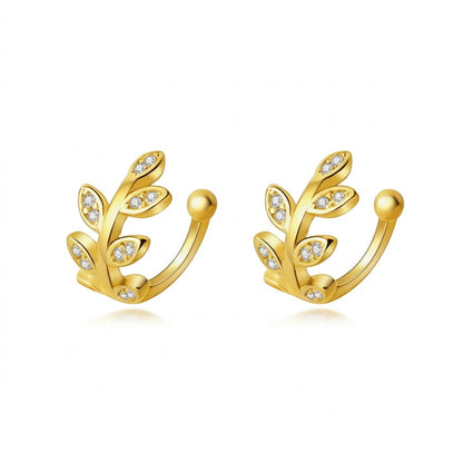 Ear Cuff Hojas con Zirconias