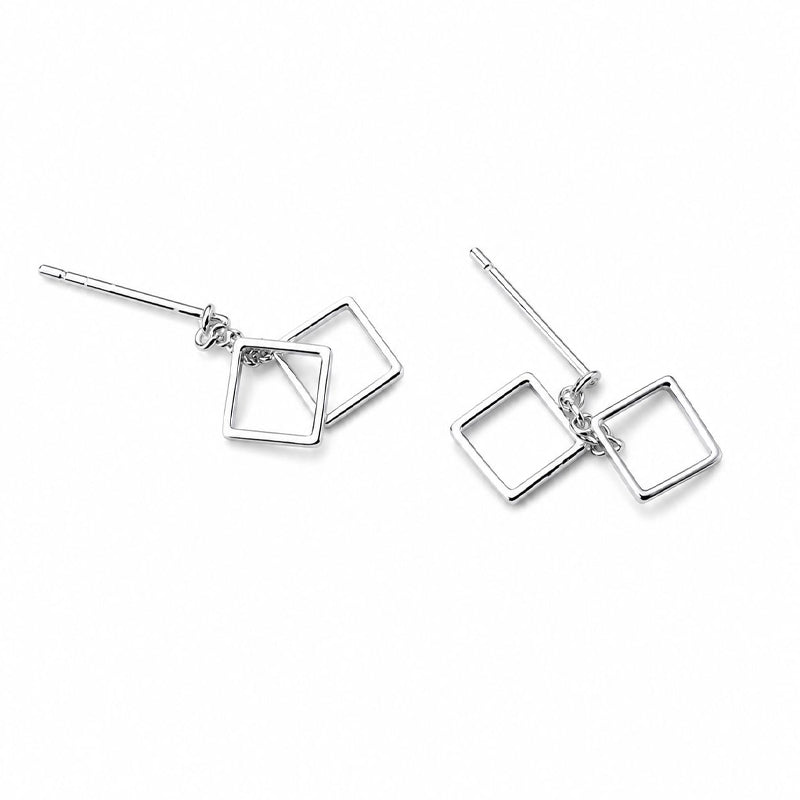 Aretes Cuadrados Entrelazados