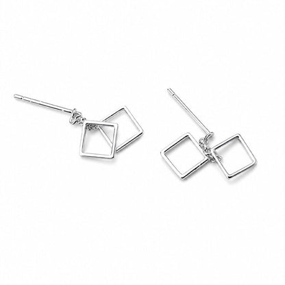 Aretes Cuadrados Entrelazados