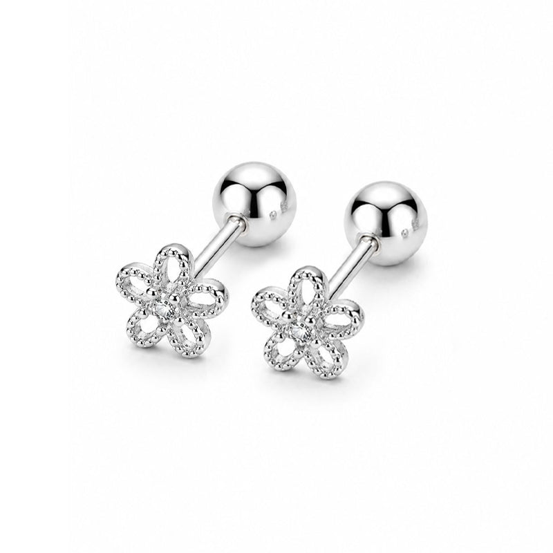 Aretes Flor o Engaste de Garras