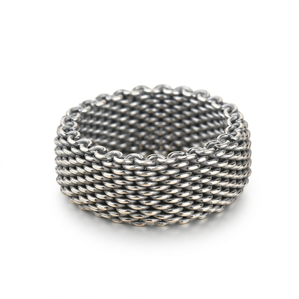 Anillo Tejido Estilo Retro