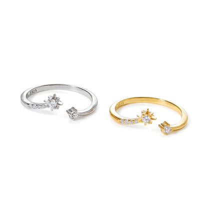 Anillo Abierto Estrella de Ocho Puntas