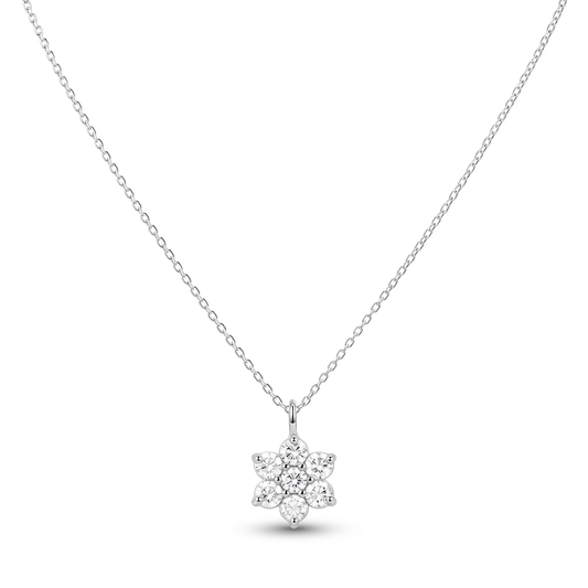 Collar Flor con Zirconias
