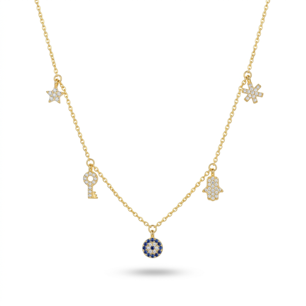 Collar Ojo Turco con Flecos