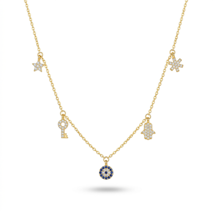 Collar Ojo Turco con Flecos