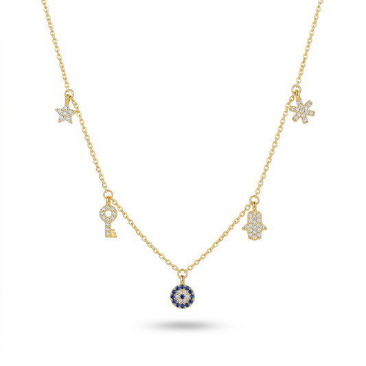 Collar Ojo Turco con Flecos