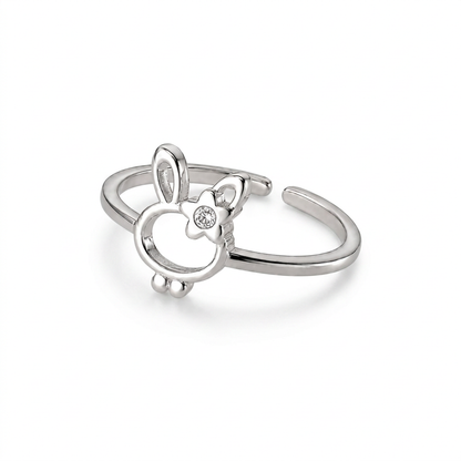 Anillo Conejito Calado con Zirconias