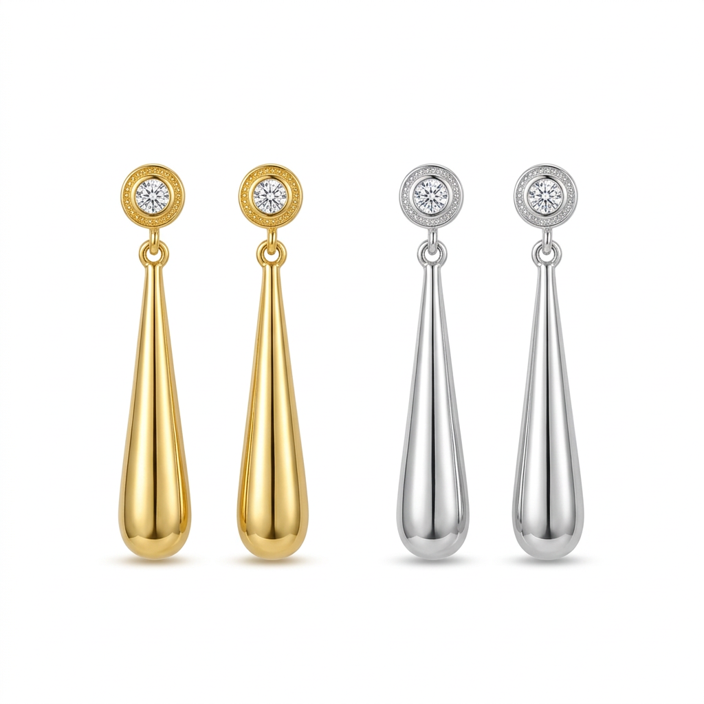 Aretes Largos de Gota